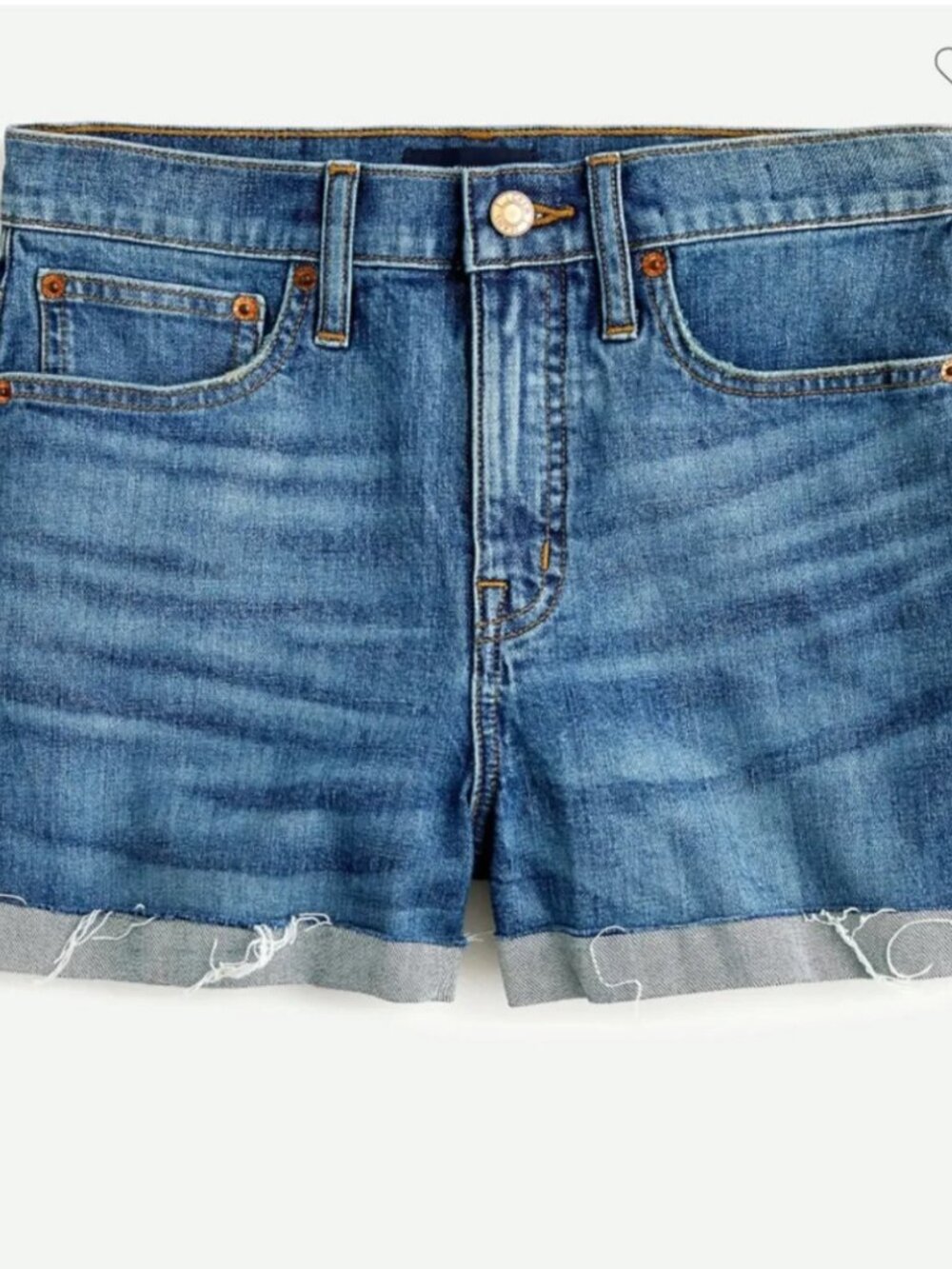 J. Crew High-rise denim short in faded indigo